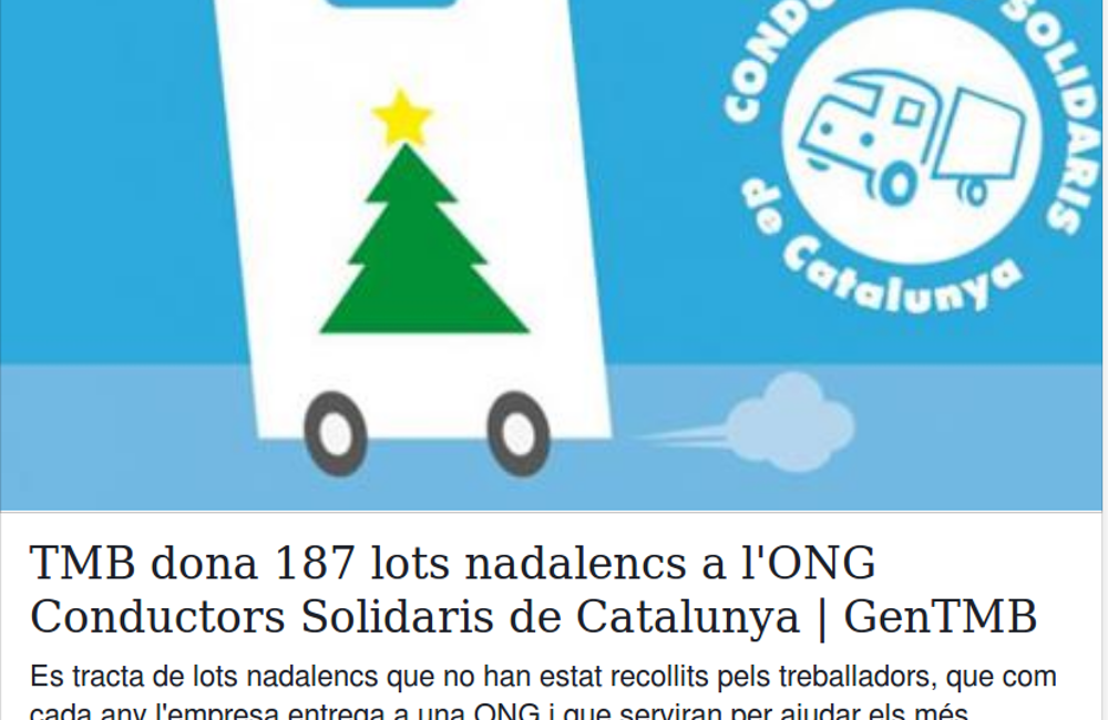 TMB nos dona 187 lotes navideños que damos a Amasdes